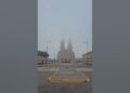 Impresionantes paisajes de la basílica de Luján rodeada de niebla