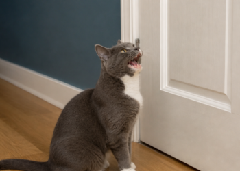 Veterinarios aclaran: los gatos no maúllan frente a puertas cerradas solo por querer entrar