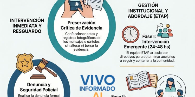 Modificaciones en protocolos de seguridad ante amenazas en escuelas por redes sociales